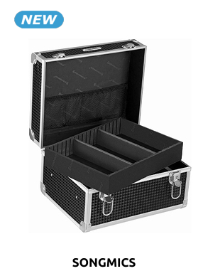 SONGMICS Kosmetikkoffer «Vanity», B 30 x H 19 x T 24 cm, schwarz/silberfarben