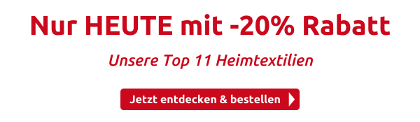 Nur HEUTE mit -20% Rabatt