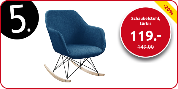 Schaukelstuhl, türkis