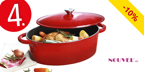 Gusseisen-Topf Nouvel, rot