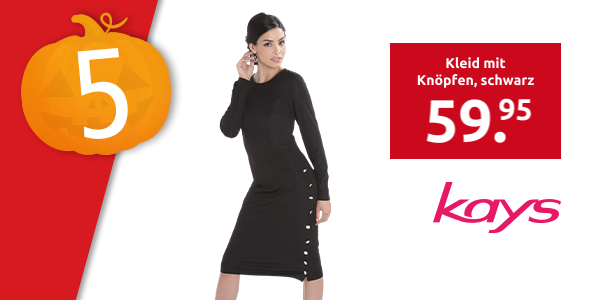 Kleid mit Knöpfen, schwarz