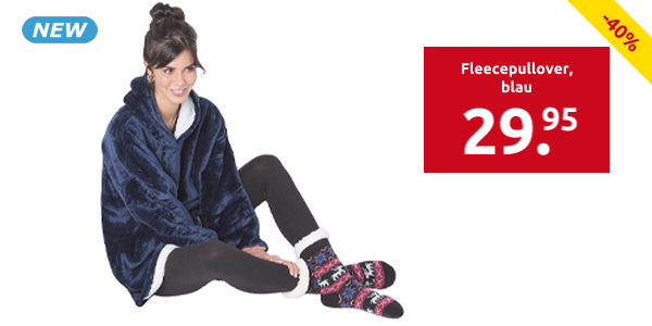 Fleecepullover, blau