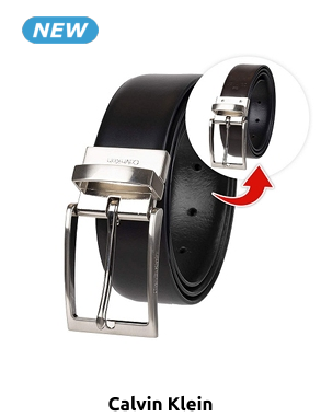 Calvin Klein Wendbarer Gürtel, L 95 cm, B 3,5 cm, schwarz oder dunkelbraun
