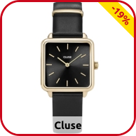 Damenuhr Cluse «La Tetragone Gold Black»