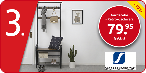 Garderobe «Retro», schwarz