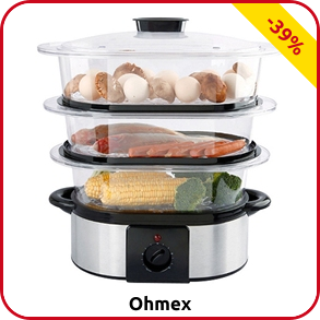 Ohmex Dampfgarer, 3 Niveaux, 11 l