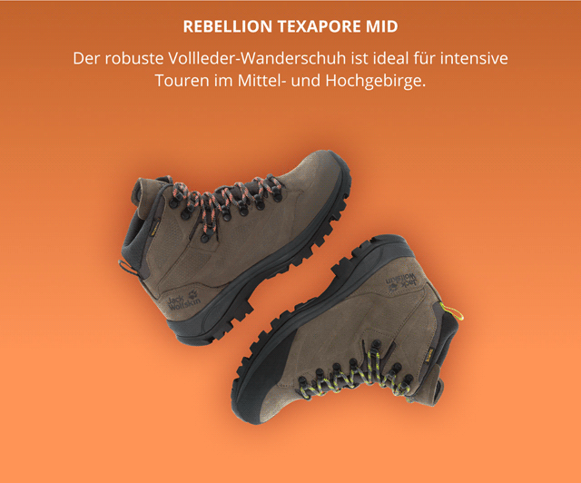 Der robuste Vollleder-Wanderschuh ist ideal für intensive Touren im Mittel- und Hochgebirge.