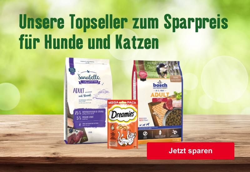 Unsere Topseller zum Sparpreis für Hunde und Katzen