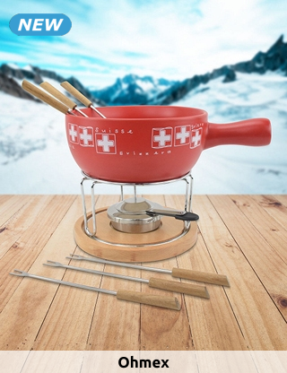 Ohmex Fondue-Set «FND 2227», mit Rechaud & 6 Gabeln