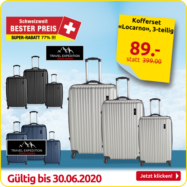 Kofferset «Locarno», 3-teilig, grau