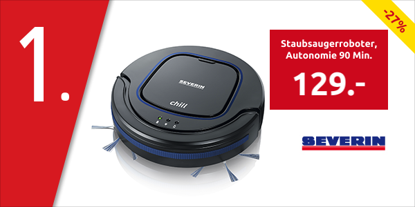 Severin Staubsaugerroboter «Chill RB7021», Autonomie 90 Min.
