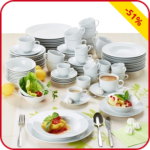 Tafelservice «Luna» für 12 Personen, 96-teilig