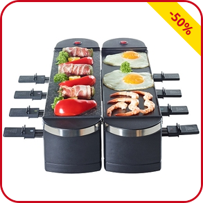 Raclettegerät/Drehgrill 3 in 1