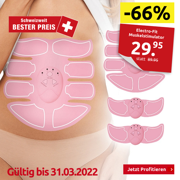 Electro-Fit Muskelstimulator, mit 6 Trainingsmodi