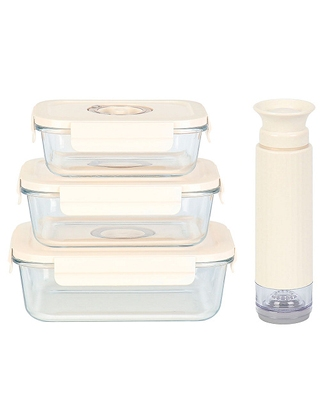 Sous-Vide-Aufbewahrungsboxen, 3er-Set, mit Pumpe