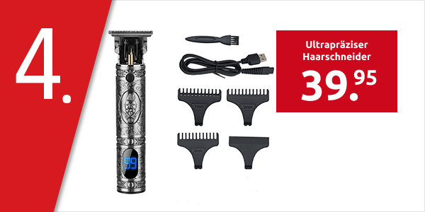 Ultrapräziser Haarschneider «Hair Clipper», mit Bildschirm, silberfarben