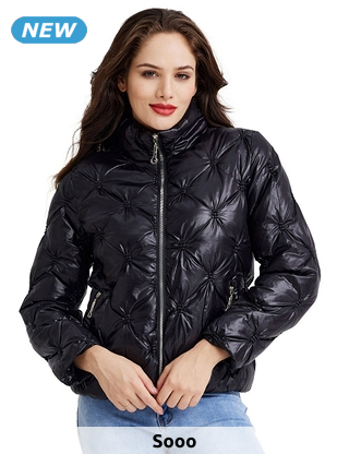 Wattierte Jacke «Babe», schwarz