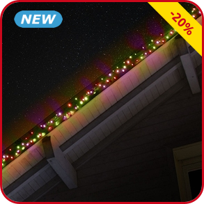 Lichterkette 2 Farbe, 300 LED, 30 m, weiss/mehrfarbig