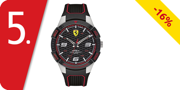 FERRARI Herrenuhr «Apex», schwarz/mehrfarbig