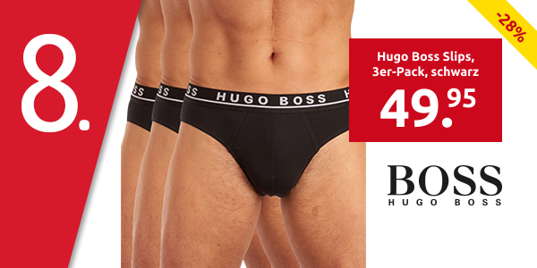 Hugo Boss Slips, 3er-Pack, schwarz