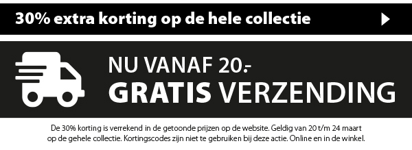 Nu gratis verzending vanaf €20