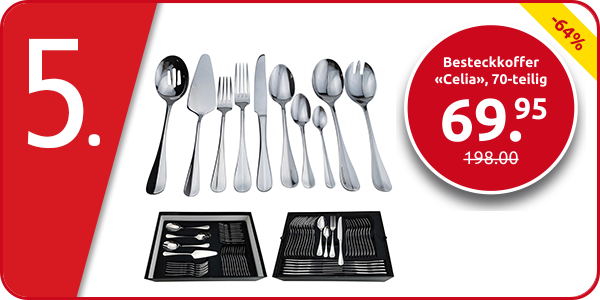 Besteckkoffer «Celia», 70-teilig