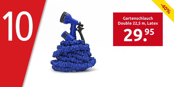 Gartenschlauch Double 22,5 m, Latex