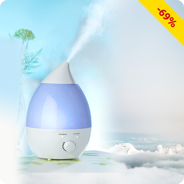 Luftbefeuchter «LED», platzsparendes Tischmodell