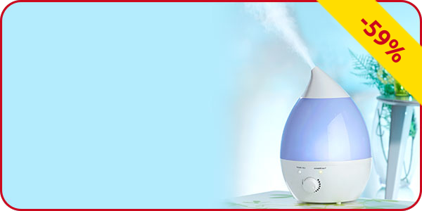 Luftbefeuchter «LED», platzsparendes Tischmodell