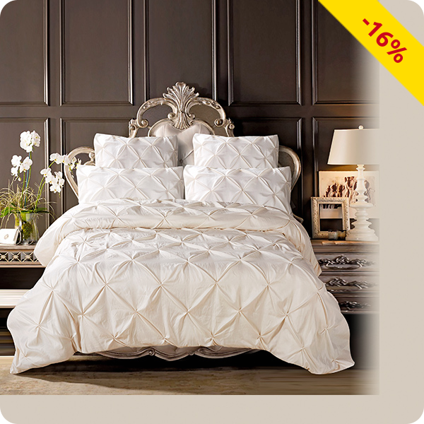 Duvetanzug «Sara» 160 x 210 cm, elfenbein