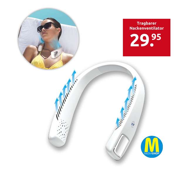 Tragbarer Nackenventilator «Cool 2 Go», Länge verstellbar 15 - 42 cm