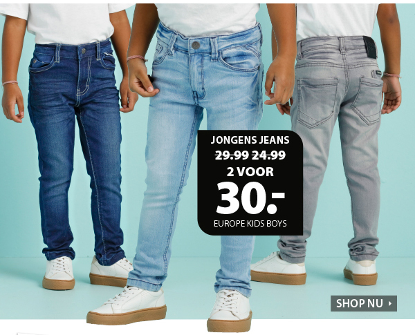 Jongensjeans 2 voor 30 euro!