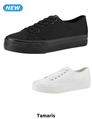 Tamaris Sneakers aus Canvas, schwarz