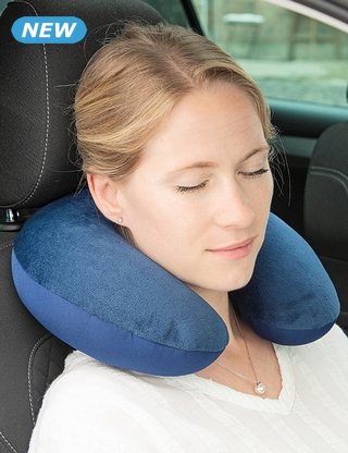 Kissen «Travel pillow», 2-in-1, blau