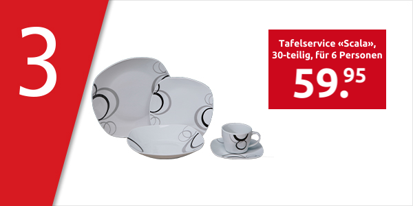 Tafelservice «Scala», 30-teilig, für 6 Personen