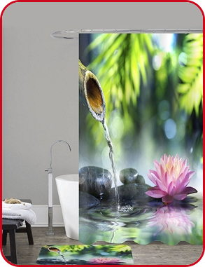 Duschvorhang «Lotus», 180 x 180 cm