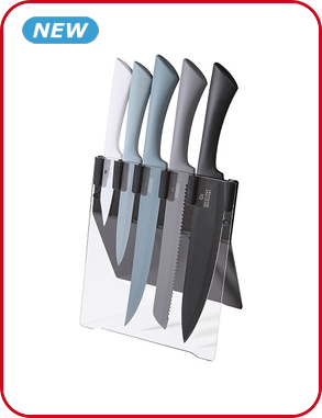 Messerset, 5-teilig, mit Halter