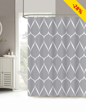 Duschvorhang «Avallon», 180 x 180 cm, grau