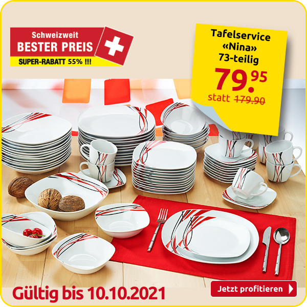 Tafelservice «Nina» für 12 Personen, 73-teilig