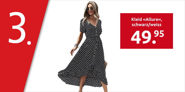 Kleid «Allure», schwarz/weiss gepunktet