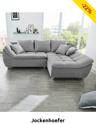 Ecksofa «Nuvola», hellgrau