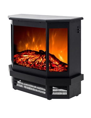 Elektrisches Cheminée «Nuovo» aus Glas und Metall