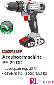 PATTFIELD Accu schroefboormachine PE-20 DD | HORNBACH