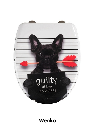 WENKO WC-Sitz «Dog», 37,5 x 41,5 cm