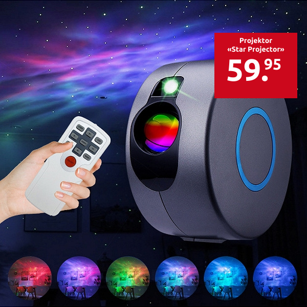 Projektor «Star Projector», projiziert Sterne und Sternennebel