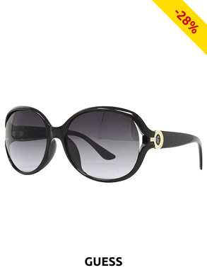 GUESS Grosse Sonnenbrille, schwarz