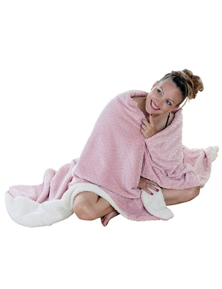 Fleecedecke «Popcorn, rosa