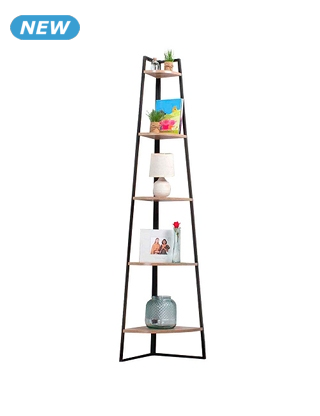 Eckregal «Pyramide», B 36 x H 180 x T 36 cm, Dekor eiche