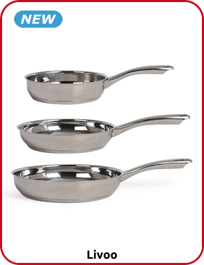 Livoo Pfannen, 3er-Set, Ø 20, 24, 28 cm