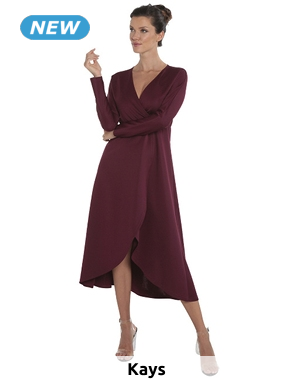 Stretchiges Kleid, weinrot